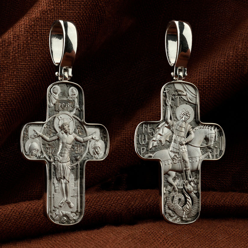 Крест из белого золота