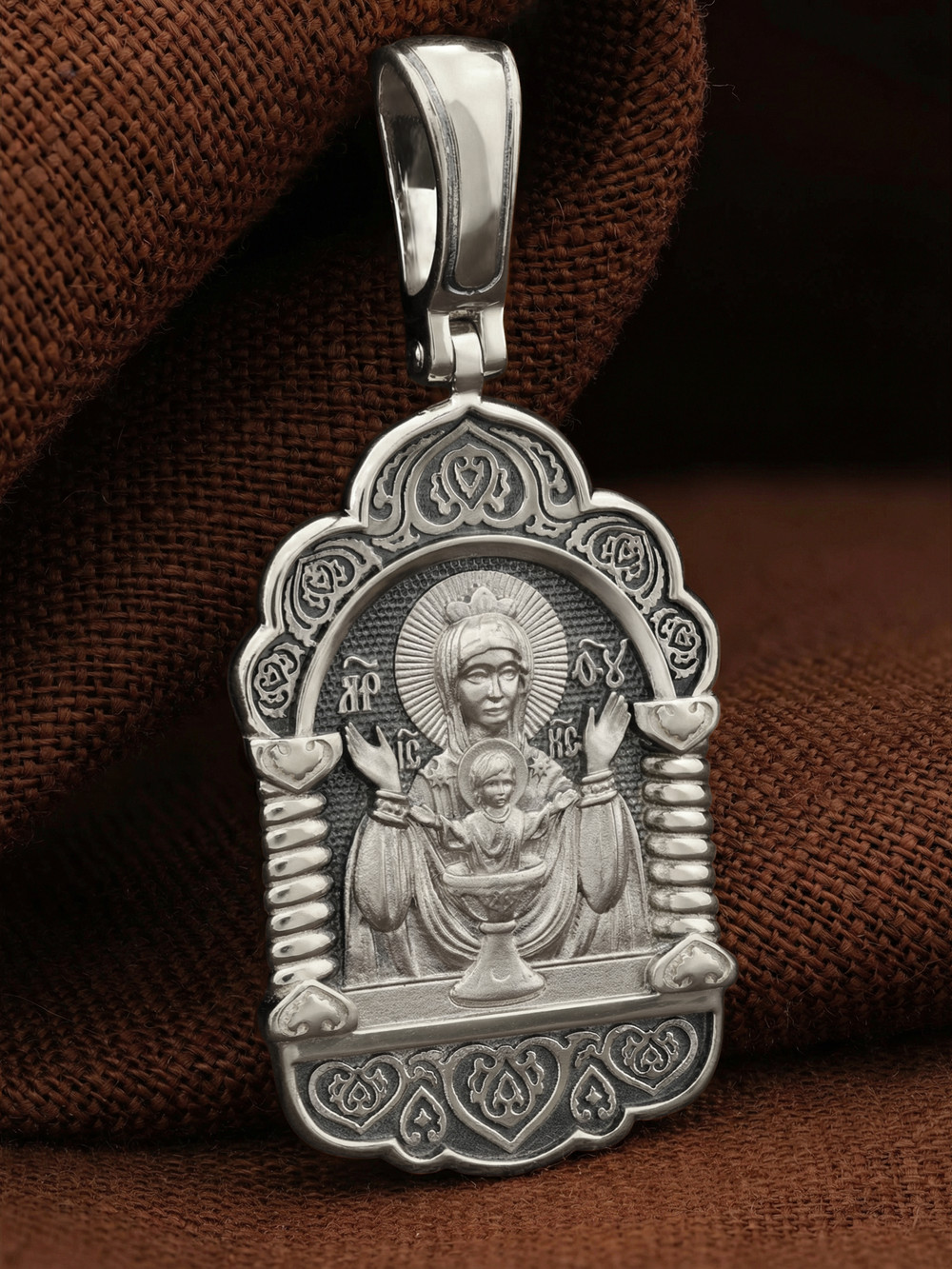 Образок из белого золота