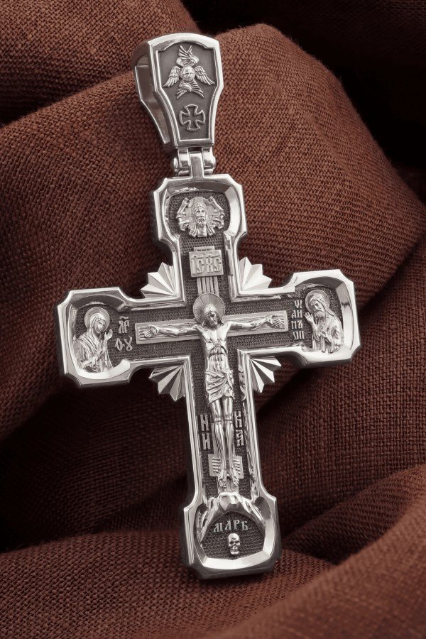 Крест из белого золота