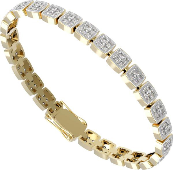 Браслет из лимонного золота c бриллиантами