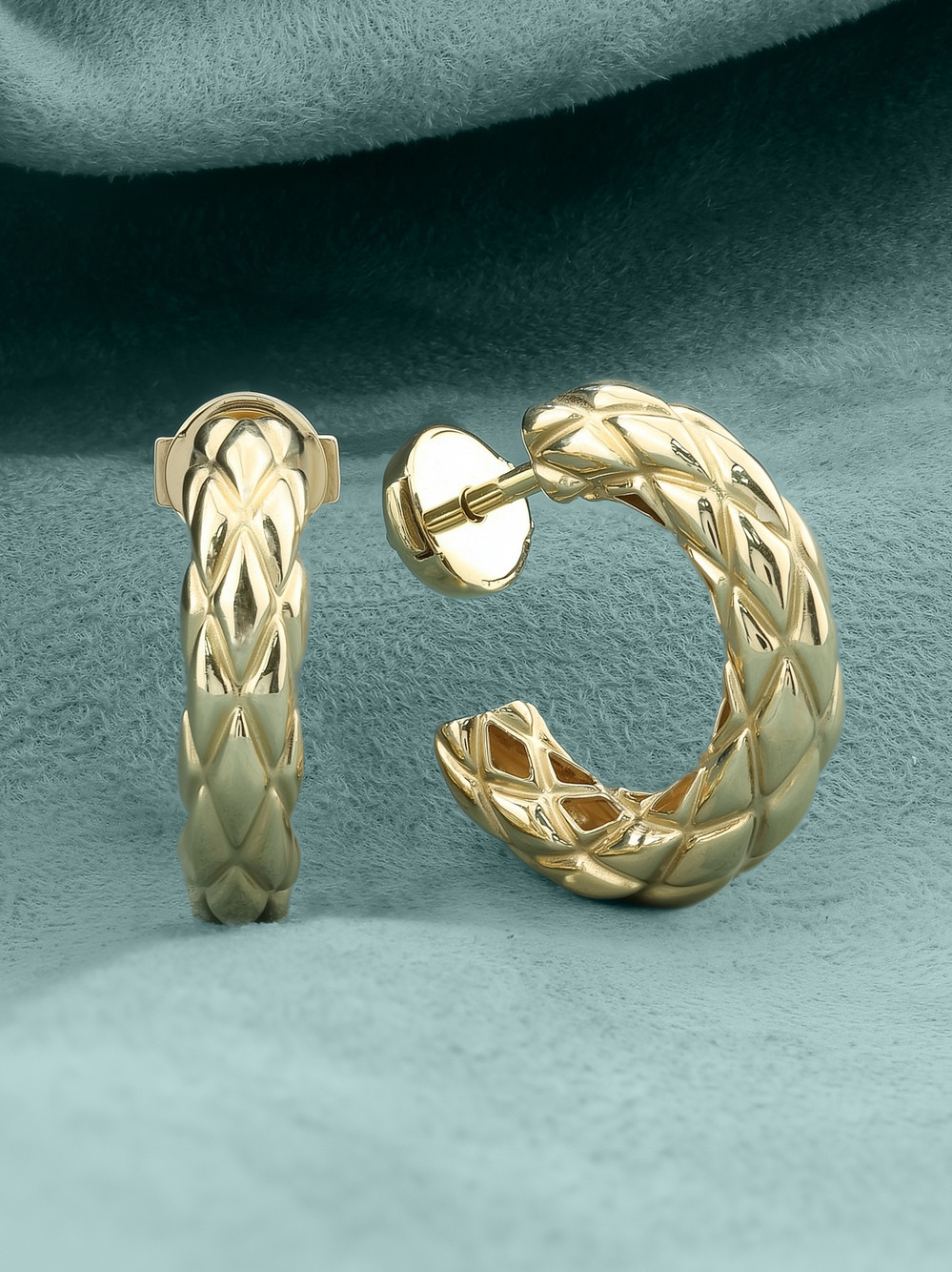 Серьги из лимонного золота