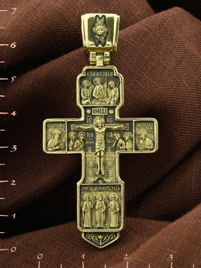 Крест из лимонного золота