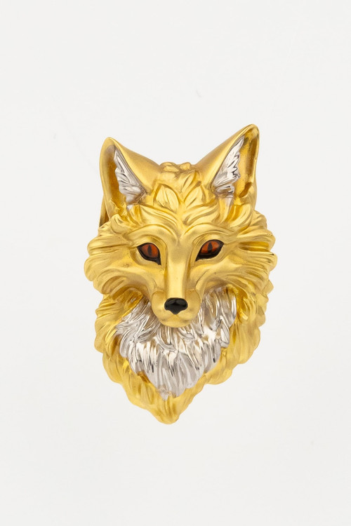 Подвеска из лимонного золота c эмаль