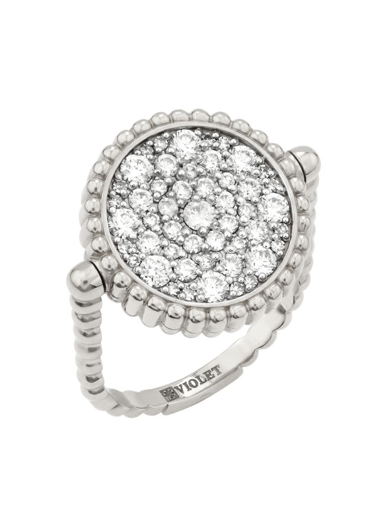 Кольцо из белого золота c бриллиантами