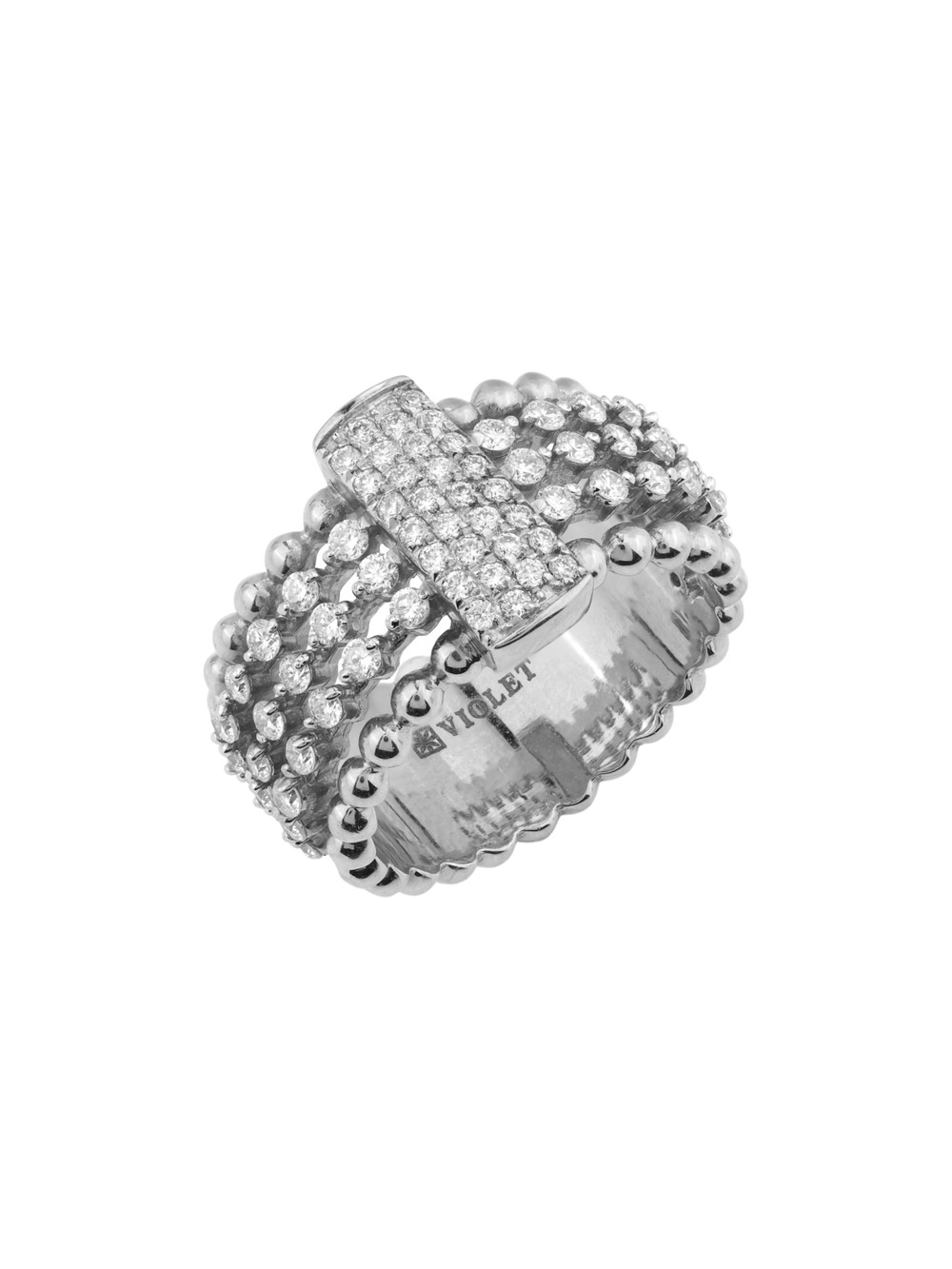 Кольцо из белого золота c бриллиантами