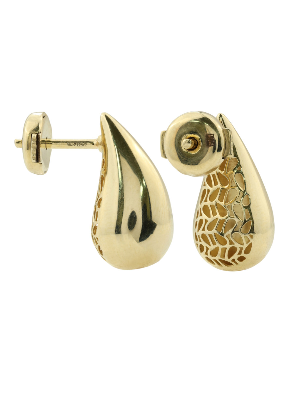 Серьги из лимонного золота