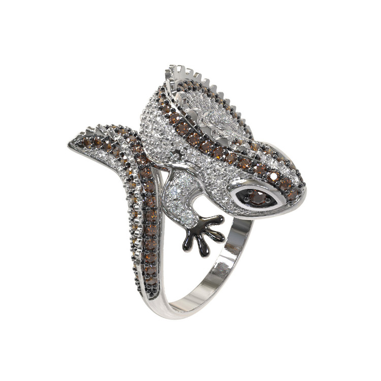 Кольцо из белого золота c фианитом