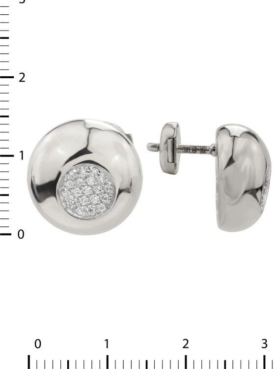 Серьги из белого золота c бриллиантами