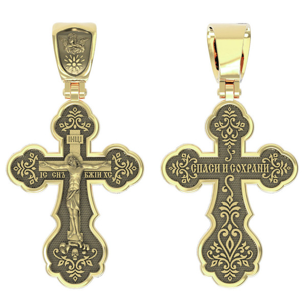 Крест из лимонного золота