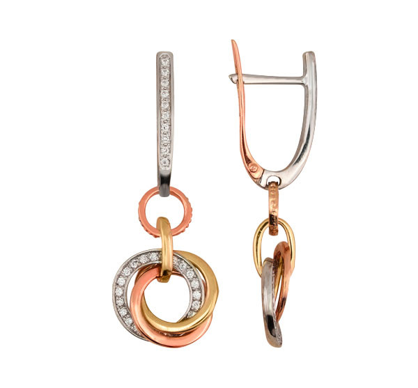 Серьги из золота c бриллиантами