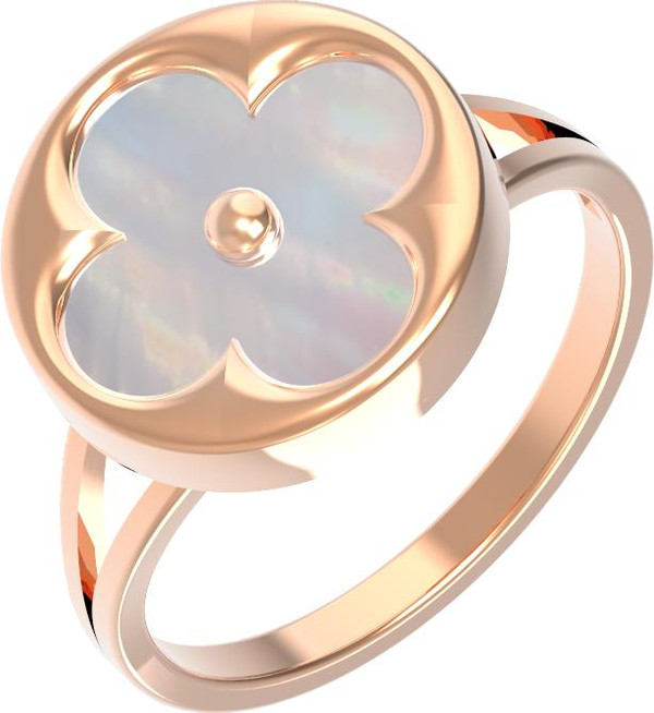 Кольцо из золота c перламутром