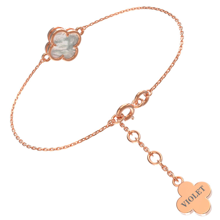 Браслет из золота c перламутром