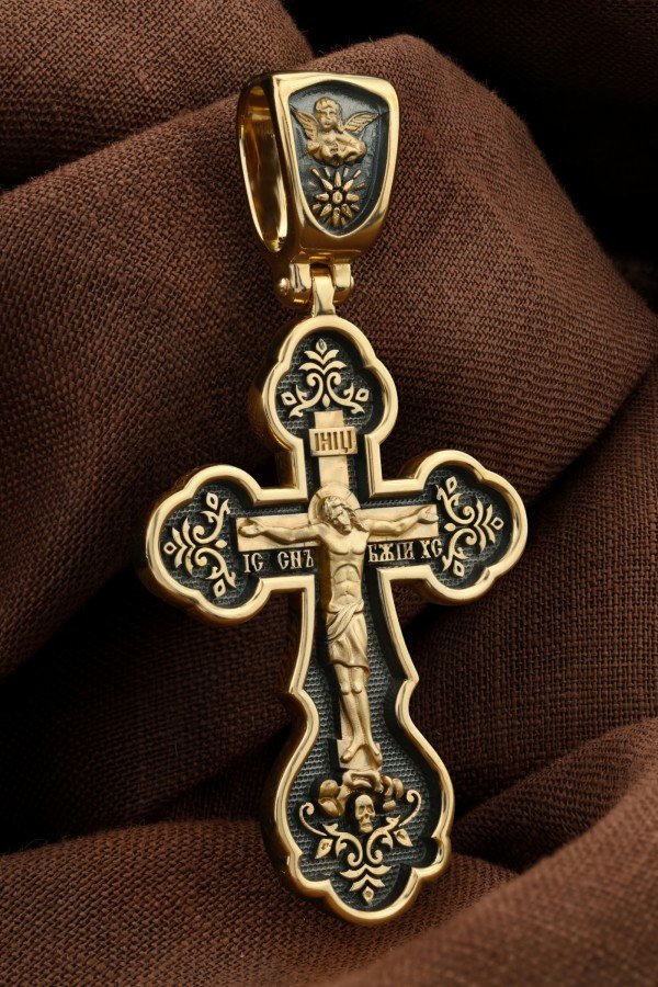 Крест из лимонного золота
