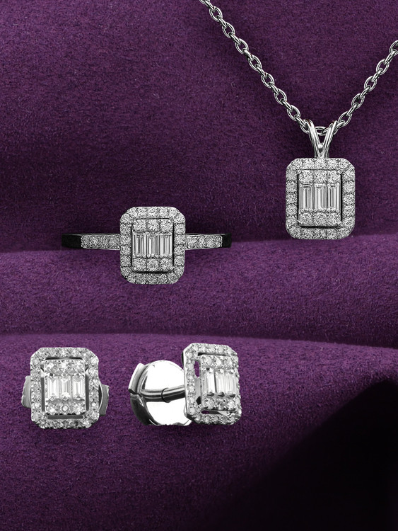 Колье из белого золота c бриллиантами