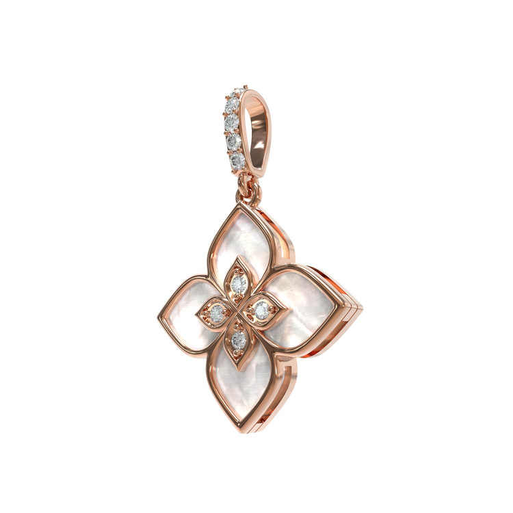 Подвеска из золота c бриллиантами и перламутром
