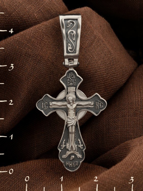 Крест из белого золота