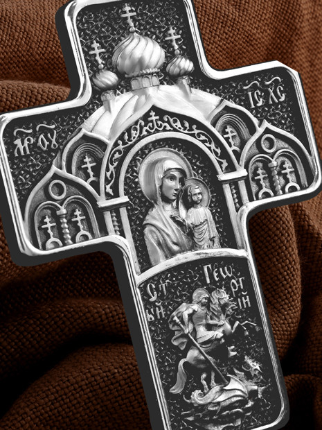 Крест из белого золота