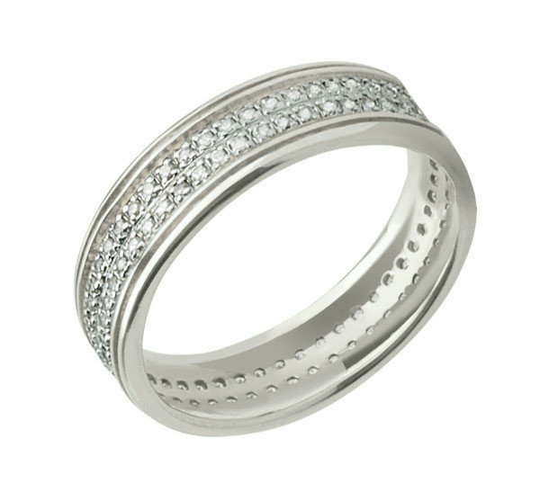 Кольцо из белого золота c фианитом