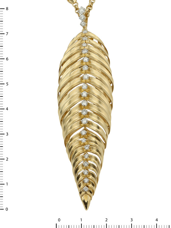 Колье из лимонного золота c бриллиантами