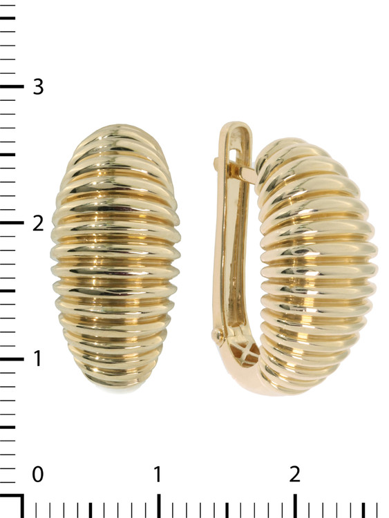 Серьги из лимонного золота