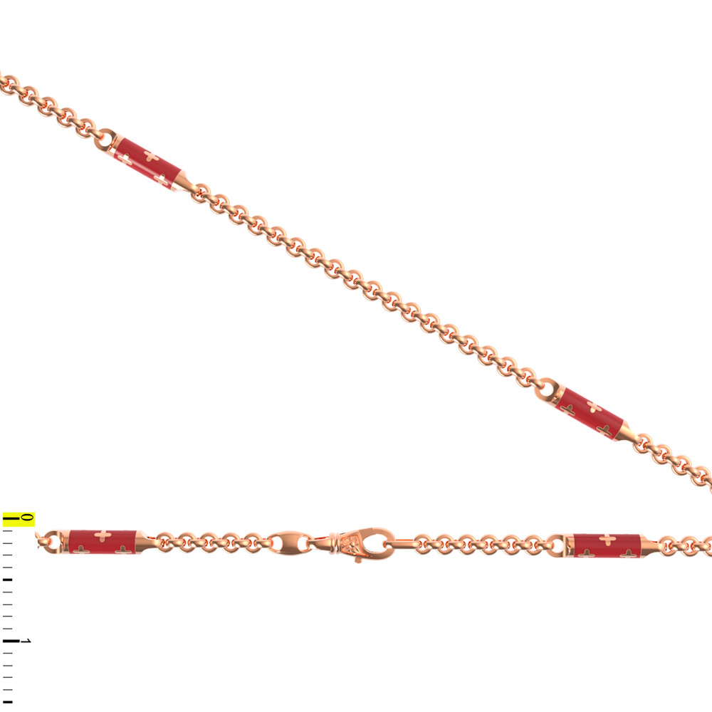 Цепь из золота c эмалью