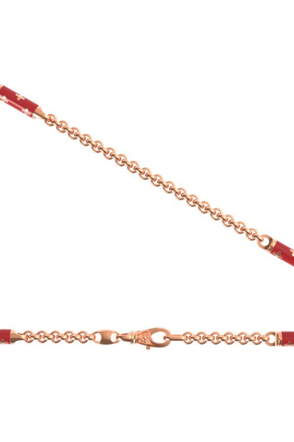 Цепь из золота c эмаль