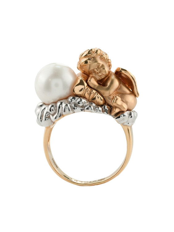 Кольцо из золота c жемчугом