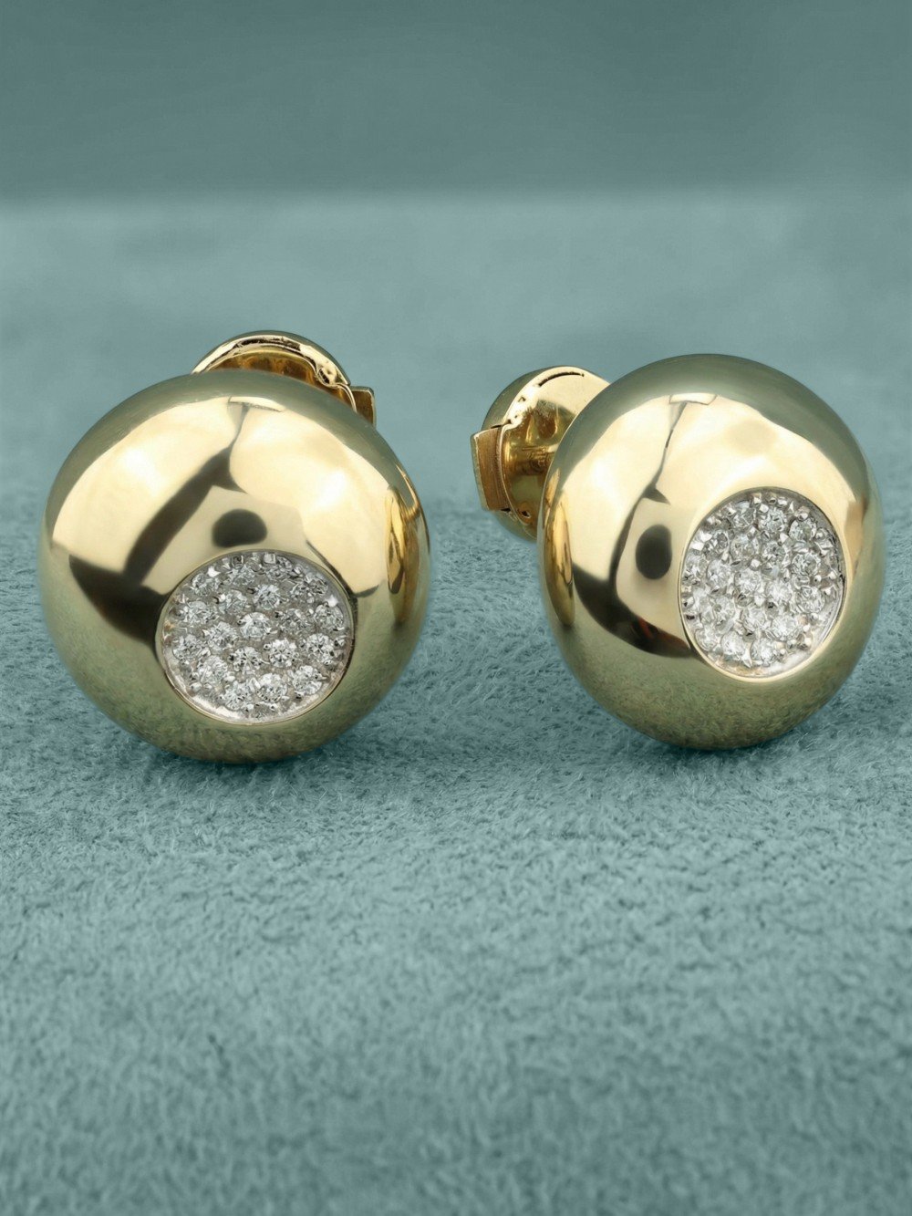 Серьги из лимонного золота c бриллиантами