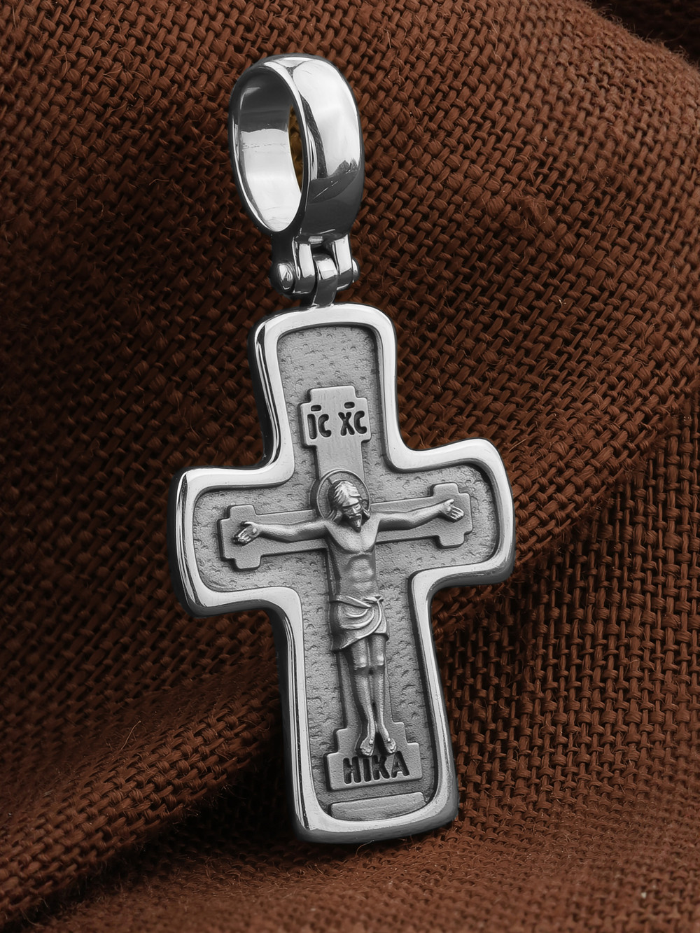 Крест из белого золота