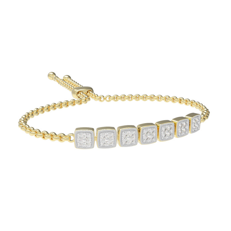 Браслет из лимонного золота c бриллиантами