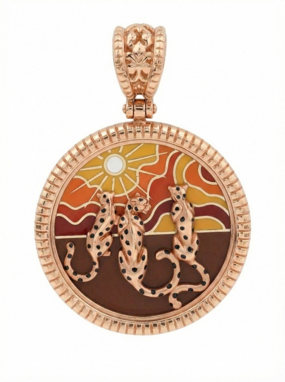 Подвеска из золота c эмаль