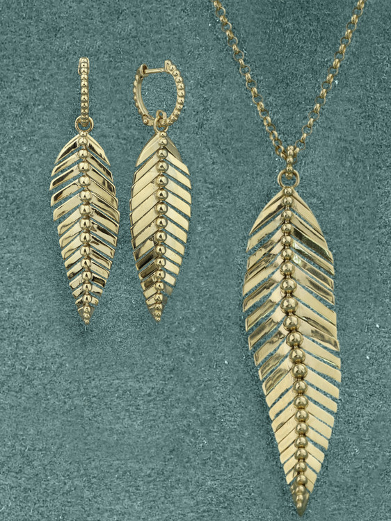 Серьги из лимонного золота