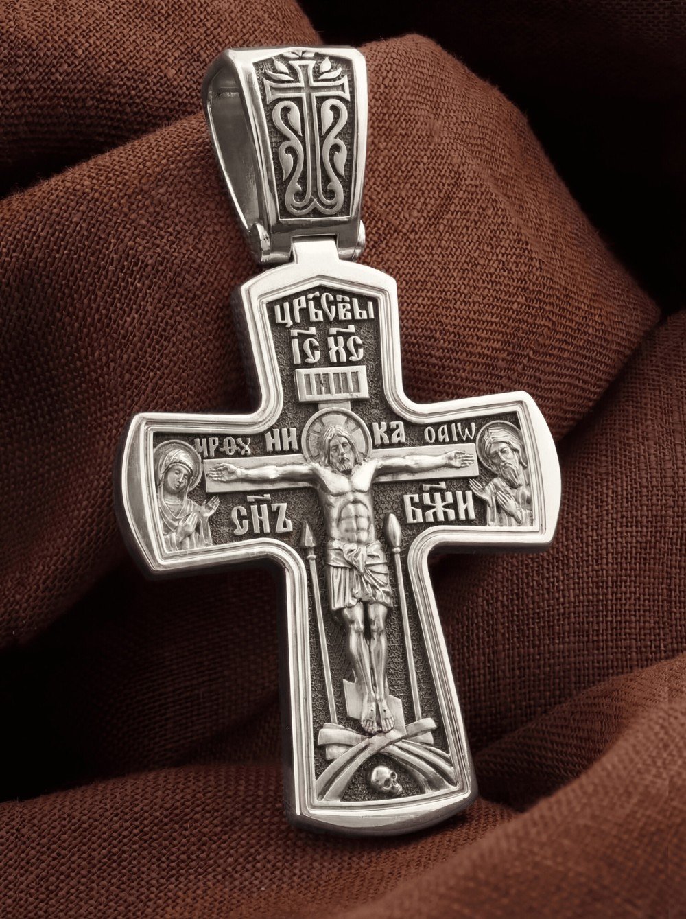 Крест из белого золота
