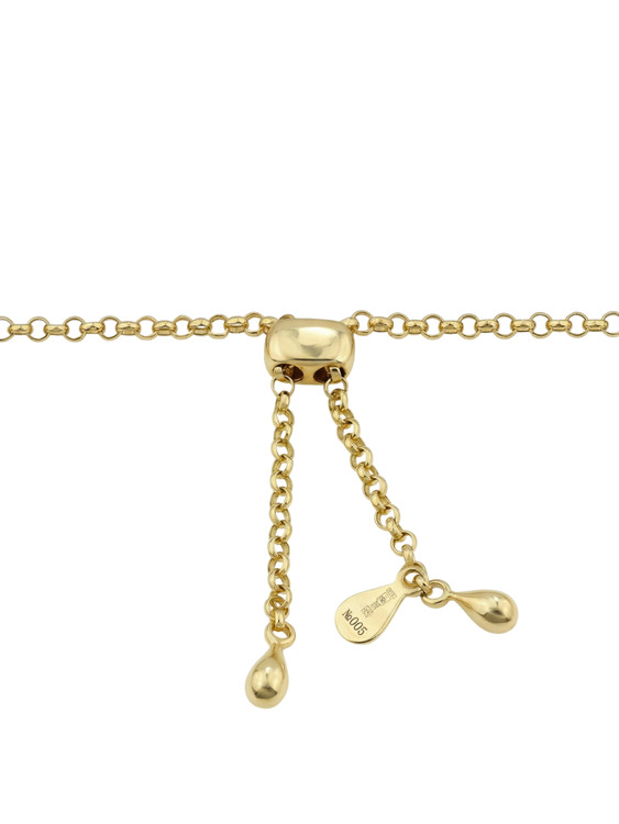 Колье из лимонного золота c бирюзой и перламутром