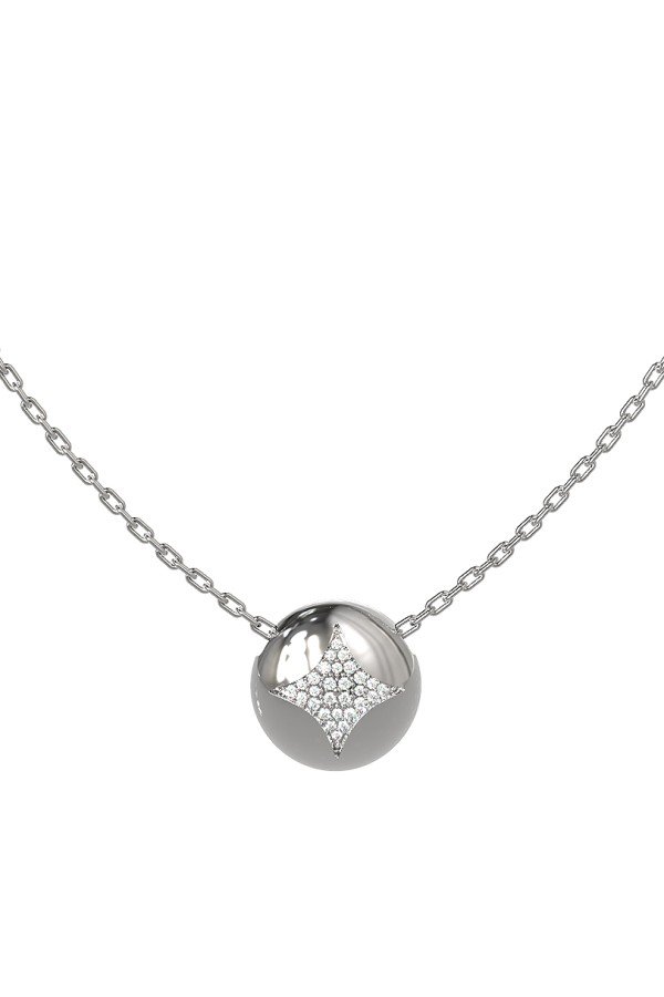 Колье из белого золота c бриллиантами