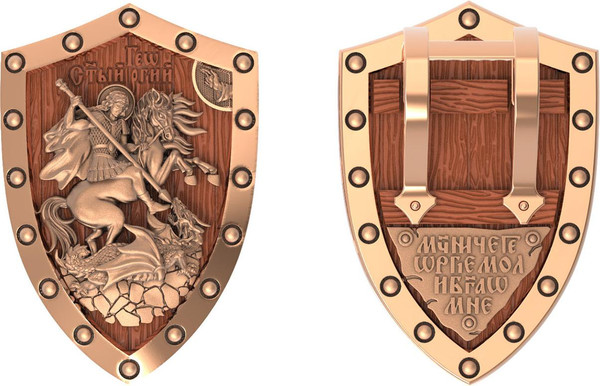 Образок из золота c деревом груши