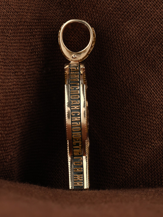 Крест из золота c эбеновым деревом