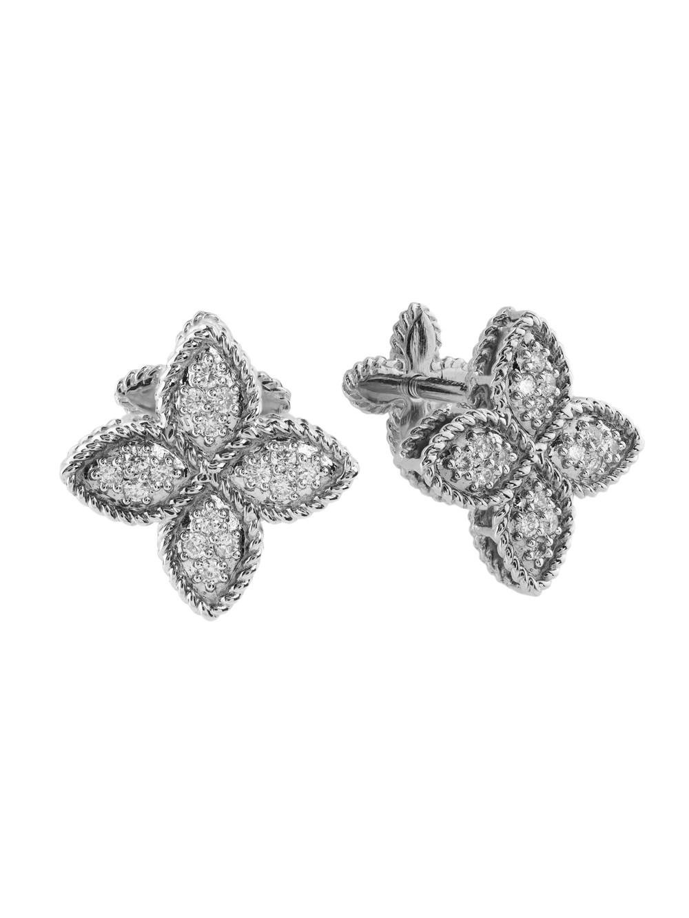 Серьги из белого золота c бриллиантами