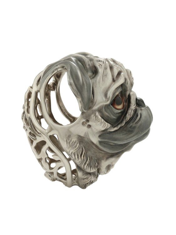 Подвеска из белого золота c эмаль