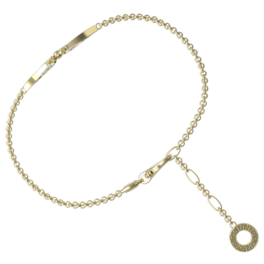 Браслет из лимонного золота c малахитом и перламутром