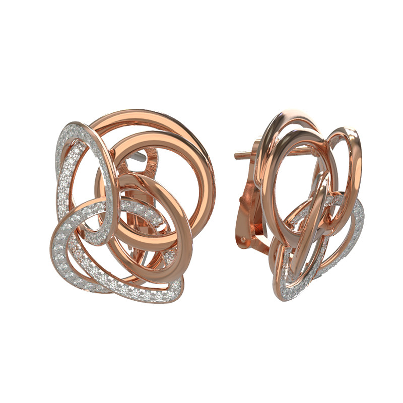 Серьги из золота c бриллиантами