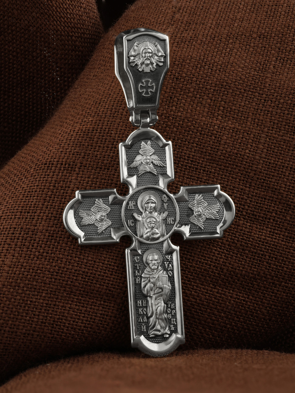 Крест из белого золота