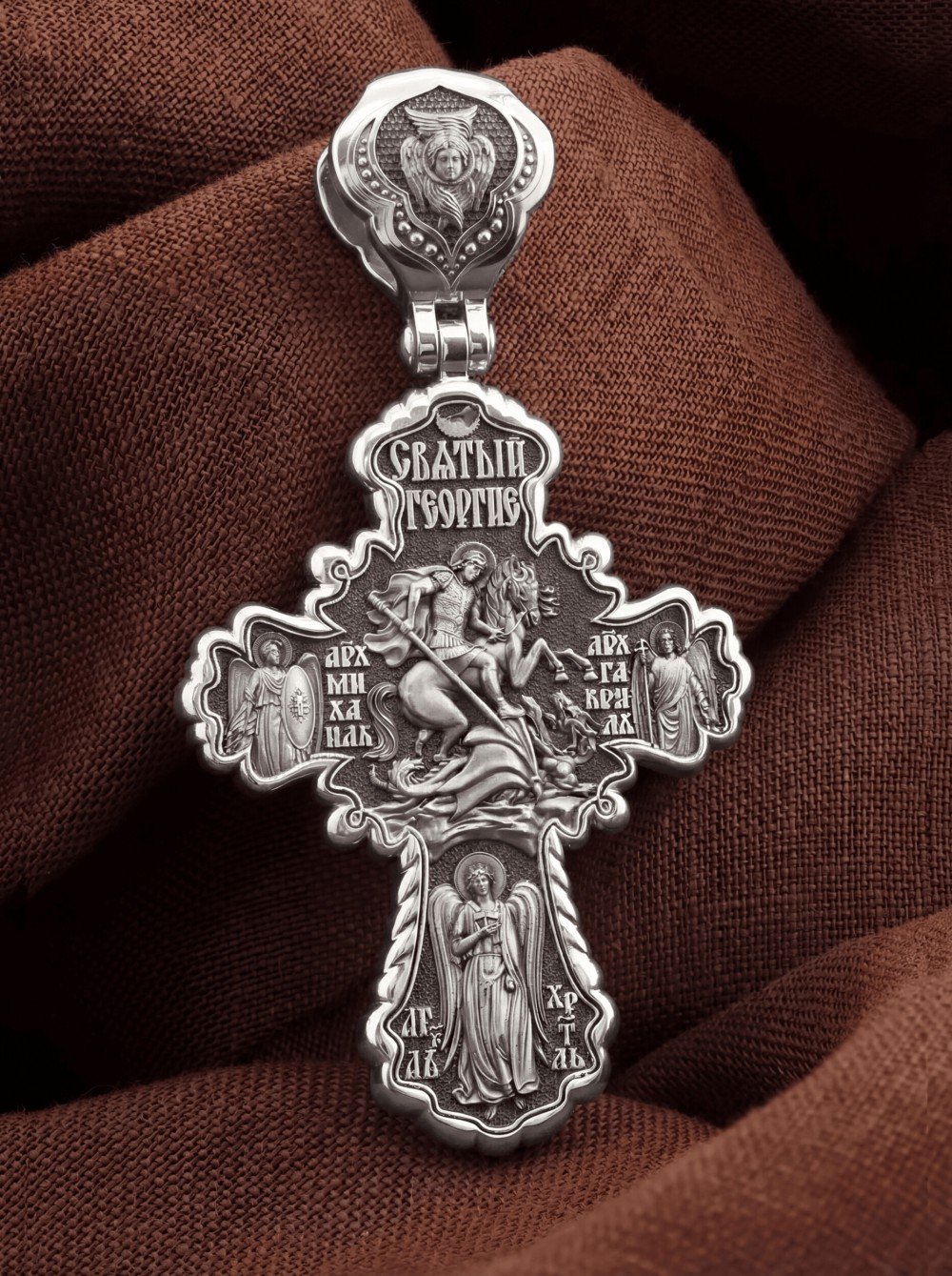 Крест из белого золота