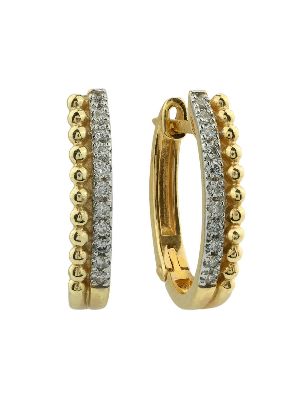 Серьги из лимонного золота c бриллиантами