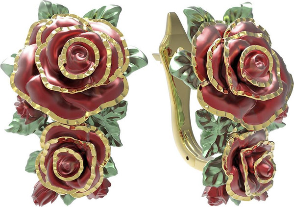 Серьги из лимонного золота