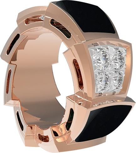 Подвеска из золота c бриллиантами и ониксом