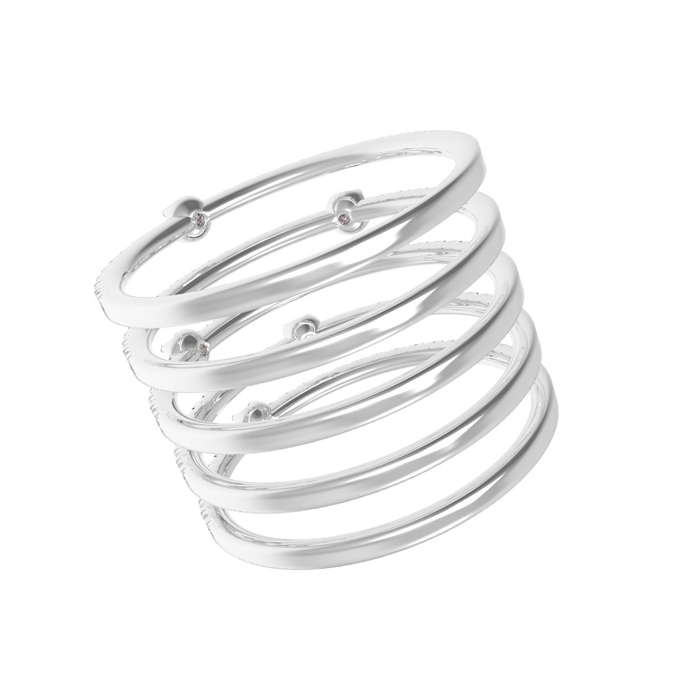 Кольцо из белого золота c бриллиантами