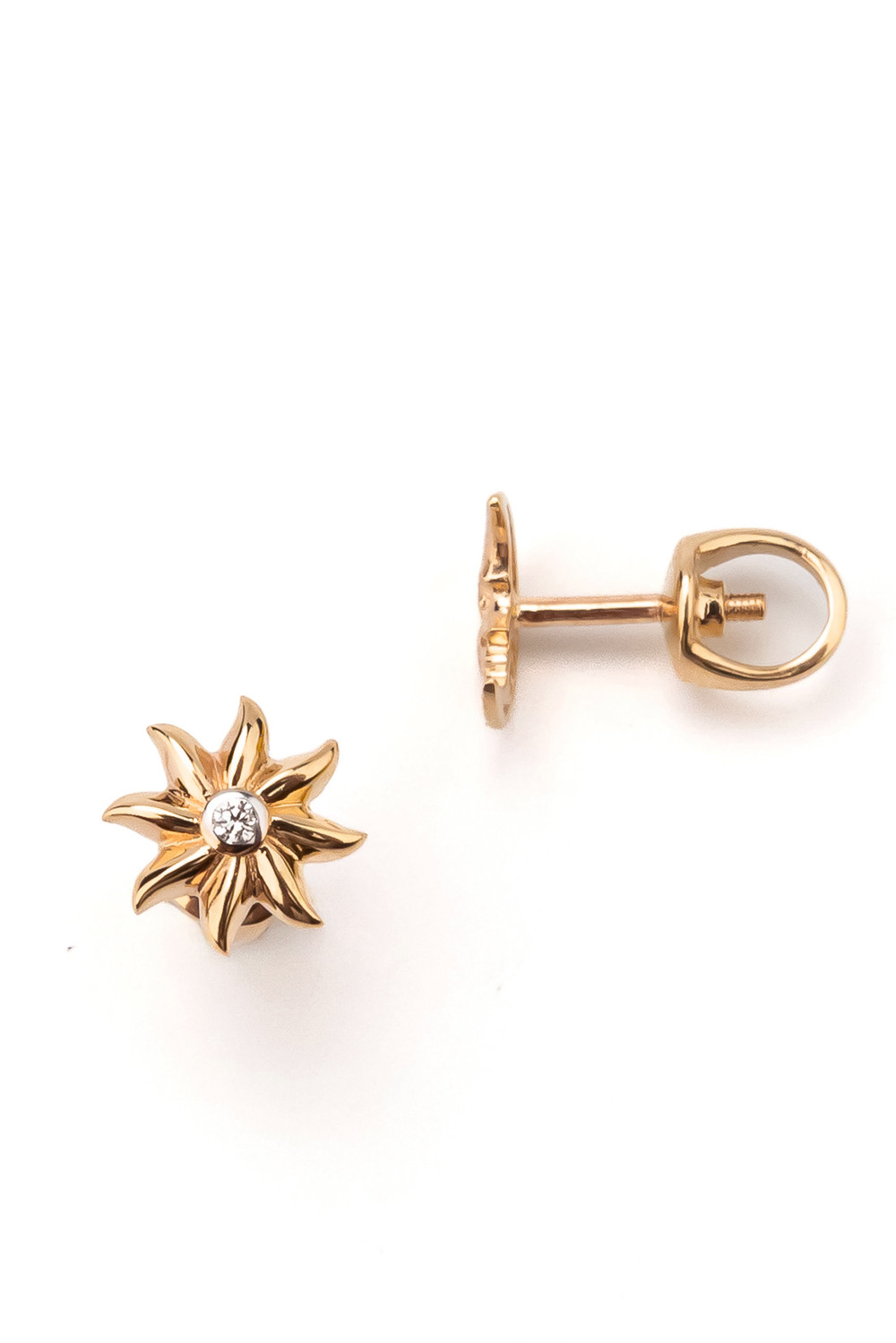 Серьги из золота c бриллиантами