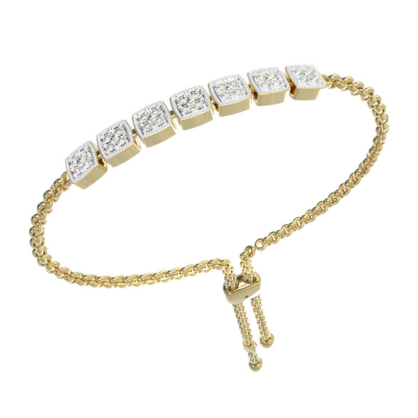 Браслет из лимонного золота c бриллиантами