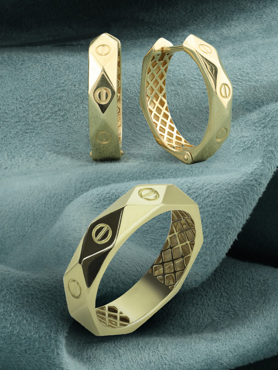 Кольцо из лимонного золота